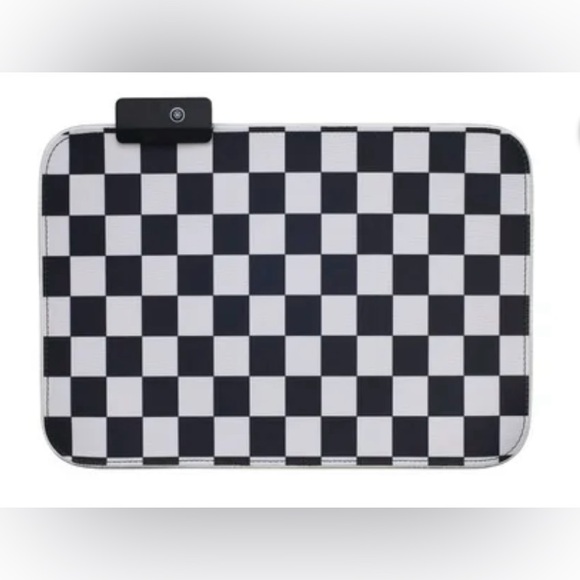 LED Light-Up Mousepad (12 RGB Modes) - Checker Print (12.6” x 8.9”) - Picture 3 of 7